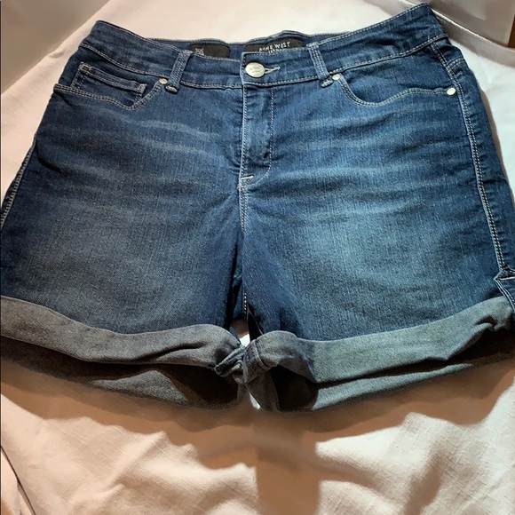nine west jean shorts